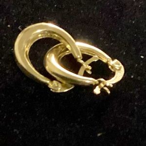 18K Solid Gold Huggie Earring 16mm